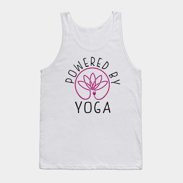 Yoga Lover Gift. Powered By Yoga. Tank Top by KsuAnn